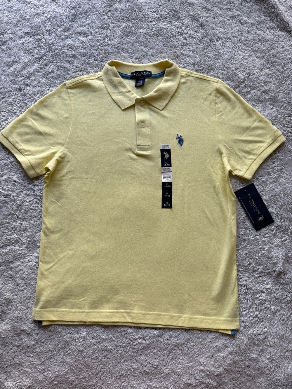 U.S. Polo Assn. Pale Yellow Short-Sleeve Polo Shirt